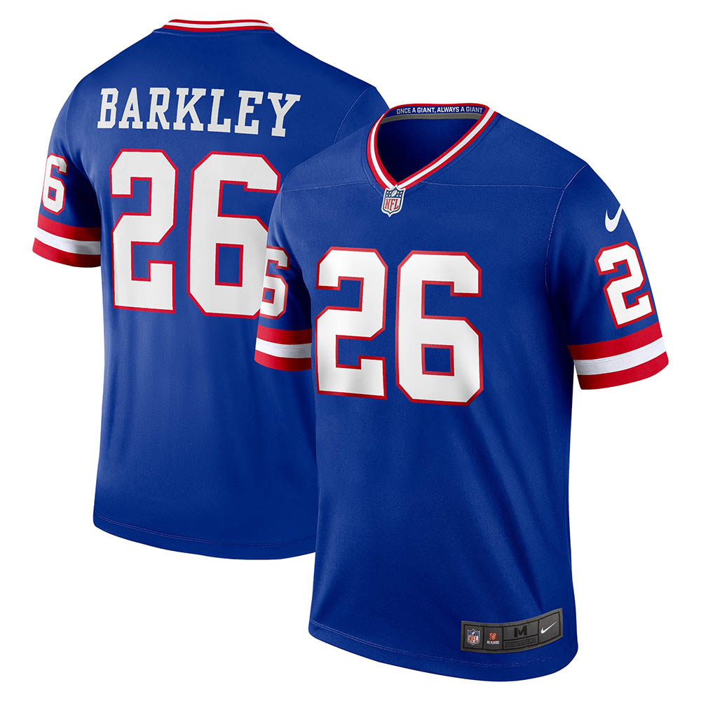 Men's New York Giants Saquon Barkley Classic Player Legend Jersey Royal
